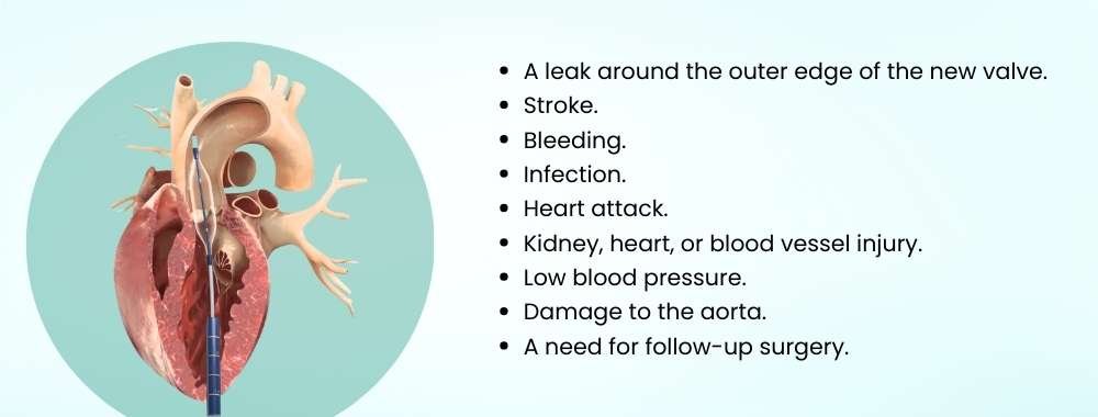 possible complications of transcatheter aortic valve replacement